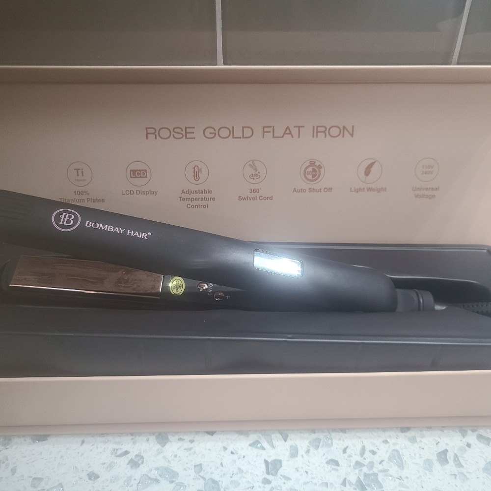 Bombay hair rose gold flat iron